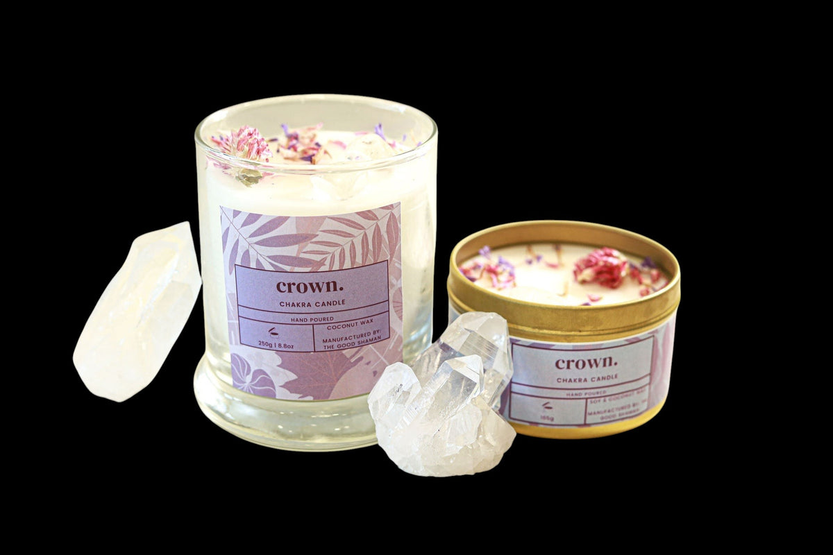 Crown Chakra Luxe Natural Coconut Wax Scented Candle - AetherLux.Shop