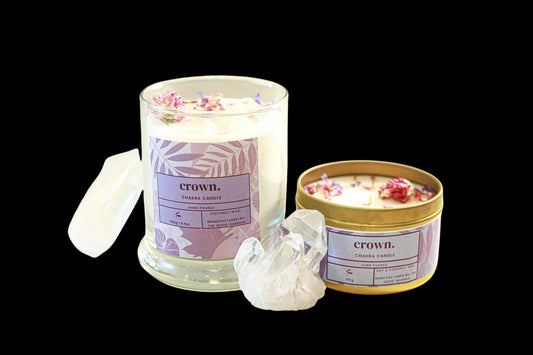 Crown Chakra Luxe Natural Coconut Wax Scented Candle - AetherLux.Shop