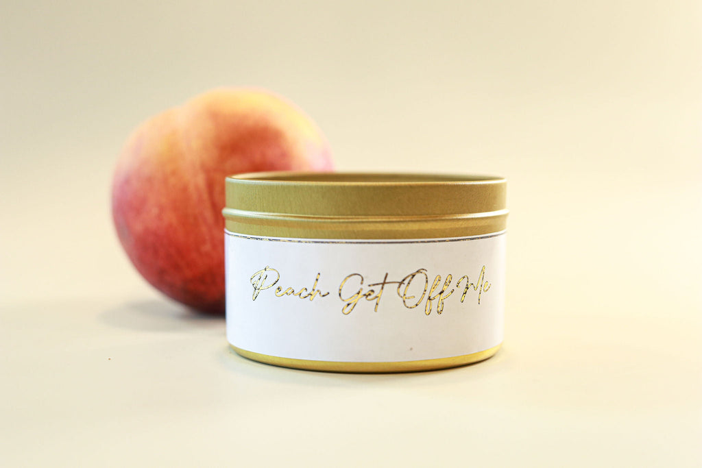 Peach Get Off Me - Luxe Hand-Poured Natural Coconut Wax Candle by The Good Shaman