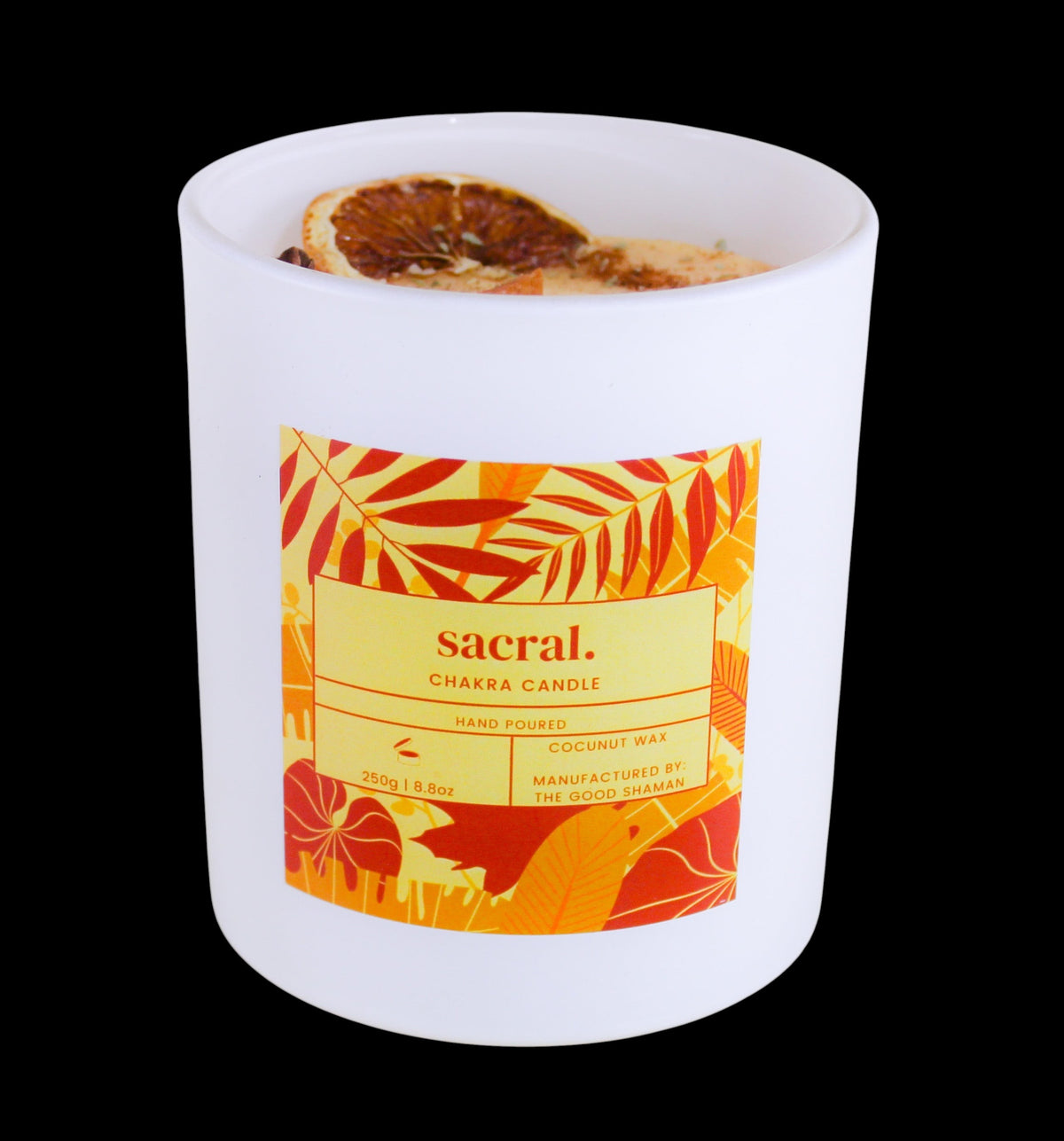 Sacral Chakra Luxe Natural Coconut Wax Scented Candle - AetherLux.Shop