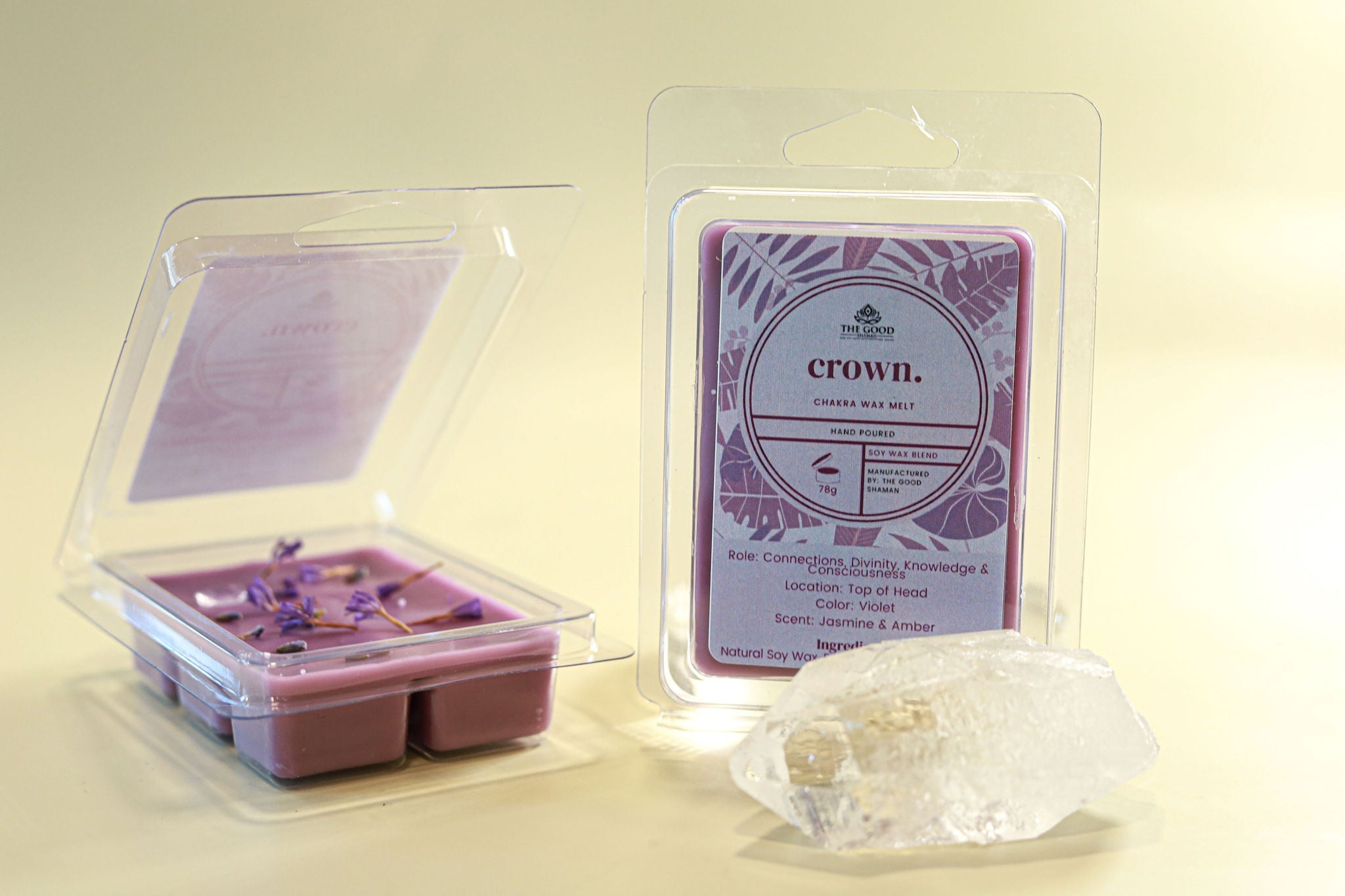 Crown Chakra – Luxe Hand-Poured Natural Soy Wax Melts by The Good Shaman
