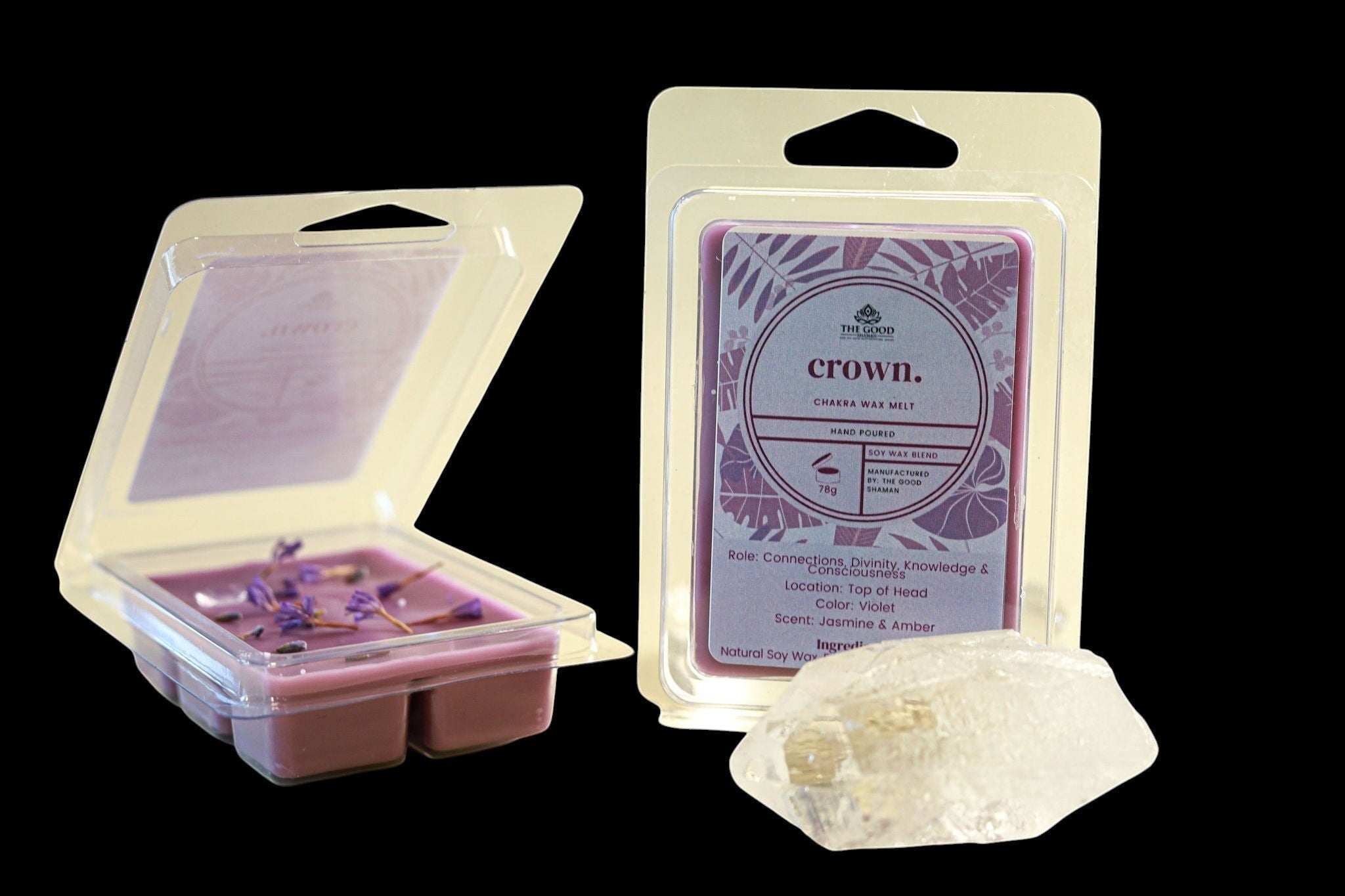 Crown Chakra – Luxe Hand-Poured Natural Soy Wax Melts by The Good Shaman