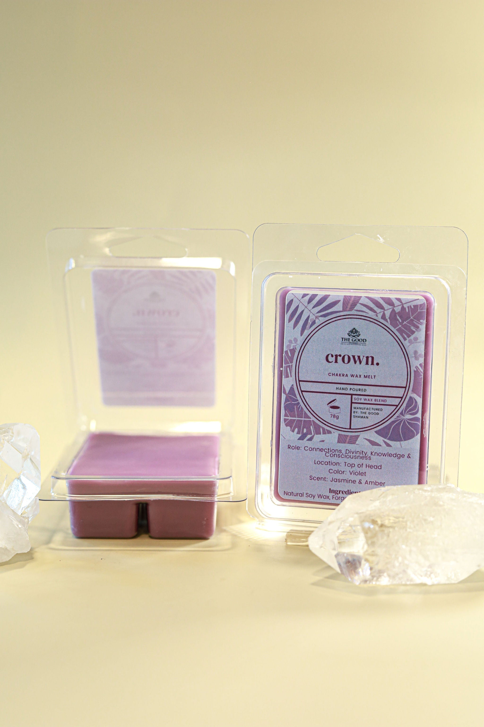 Crown Chakra – Luxe Hand-Poured Natural Soy Wax Melts by The Good Shaman