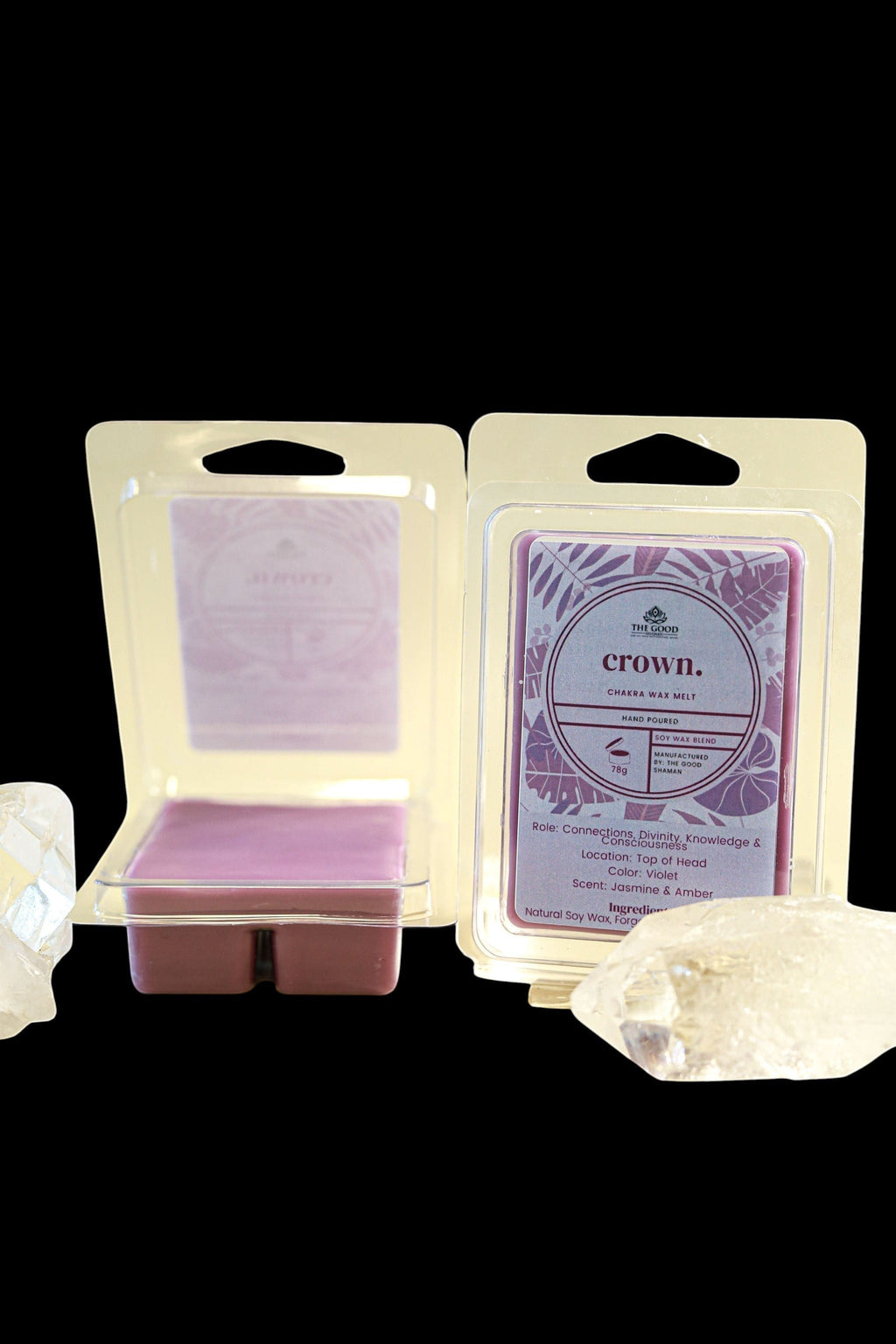 Crown Chakra – Luxe Hand-Poured Natural Soy Wax Melts by The Good Shaman