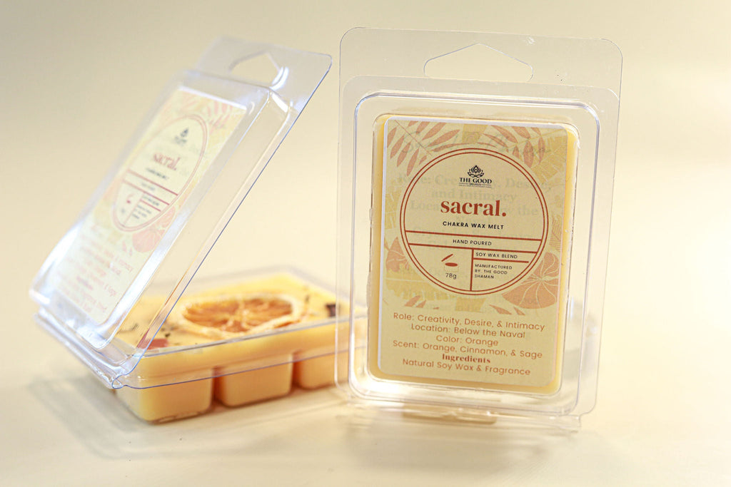 Sacral Chakra – Luxe Hand-Poured Natural Soy Wax Melts by The Good Shaman