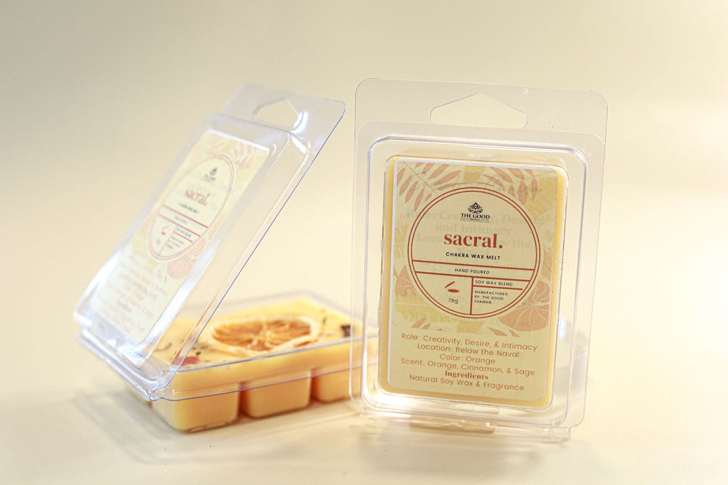 Sacral Chakra – Luxe Hand-Poured Natural Soy Wax Melts by The Good Shaman