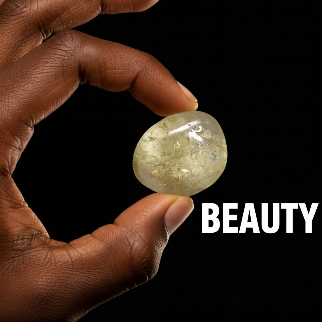Hand holding a clear crystal ball against a black background