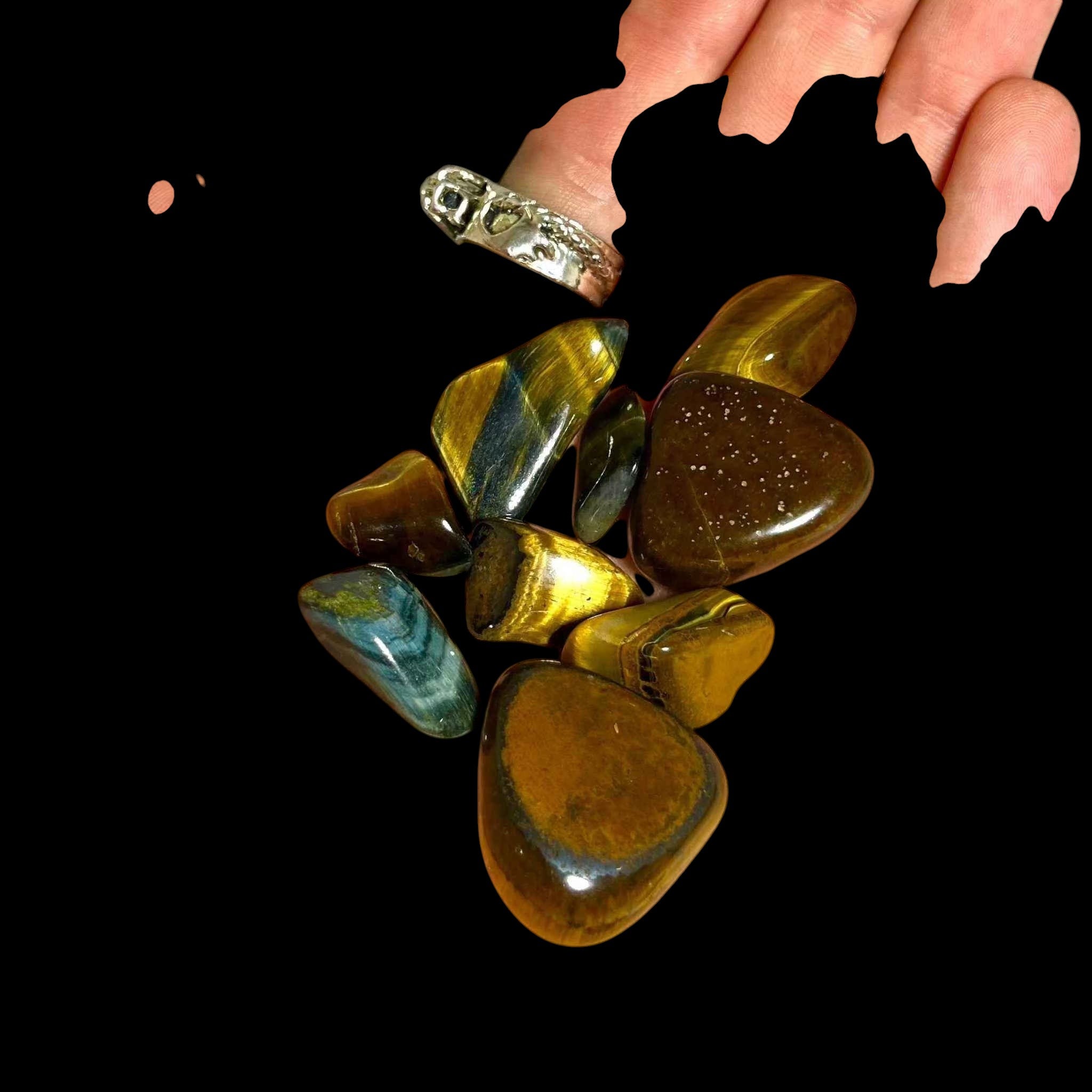 Tiger Eye Tumbled Pocket Stone