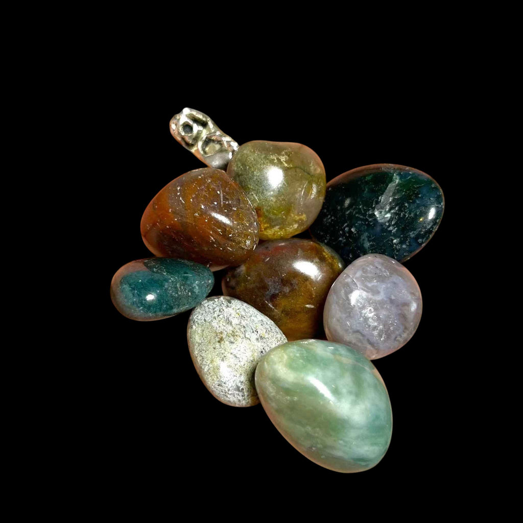 Moss Agate Tumbled Pocket Stone