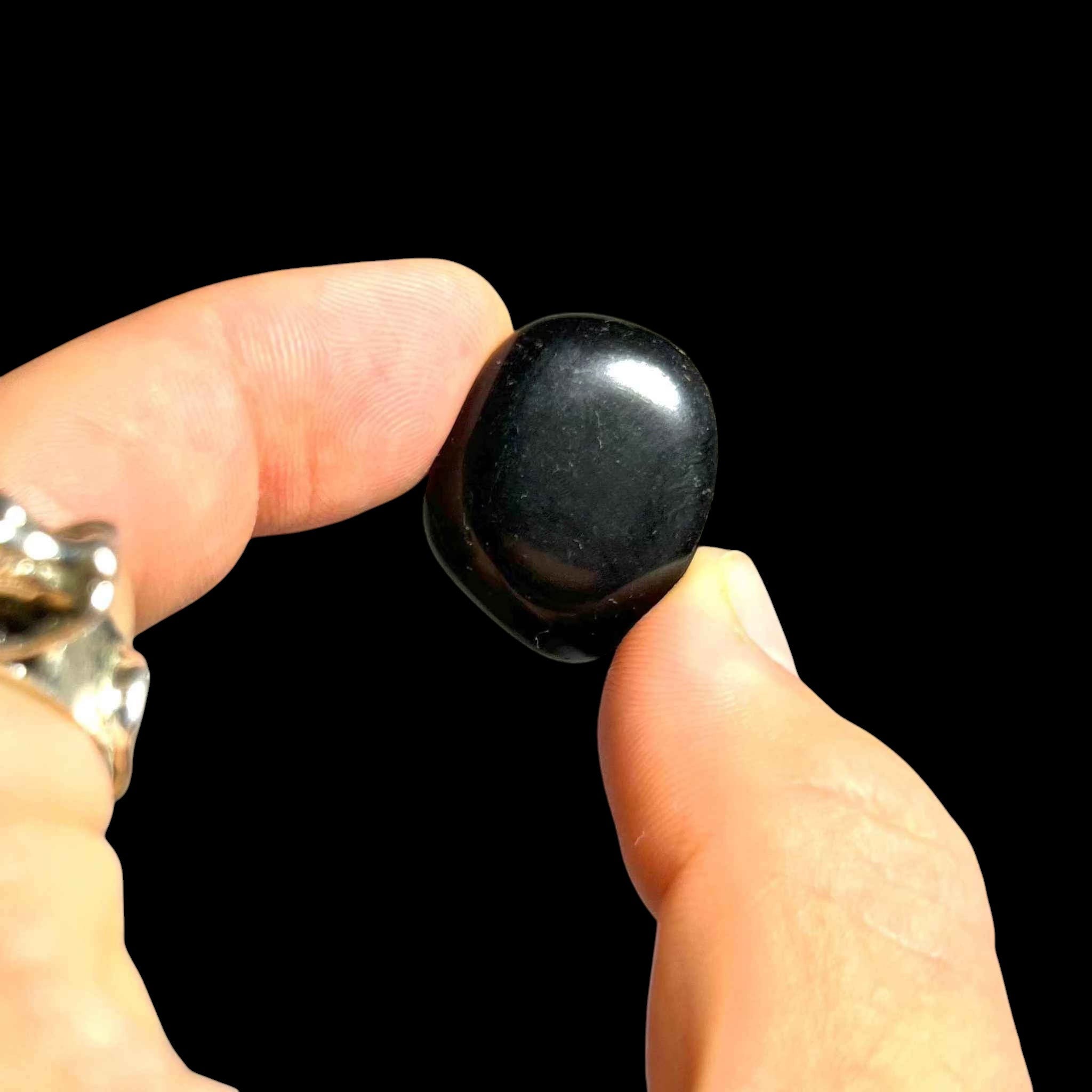 Black Obsidian Tumbled Pocket Stone