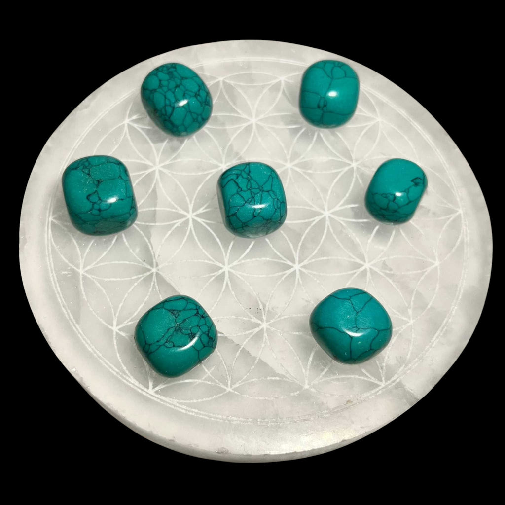 Blue Howlite Tumbled stone