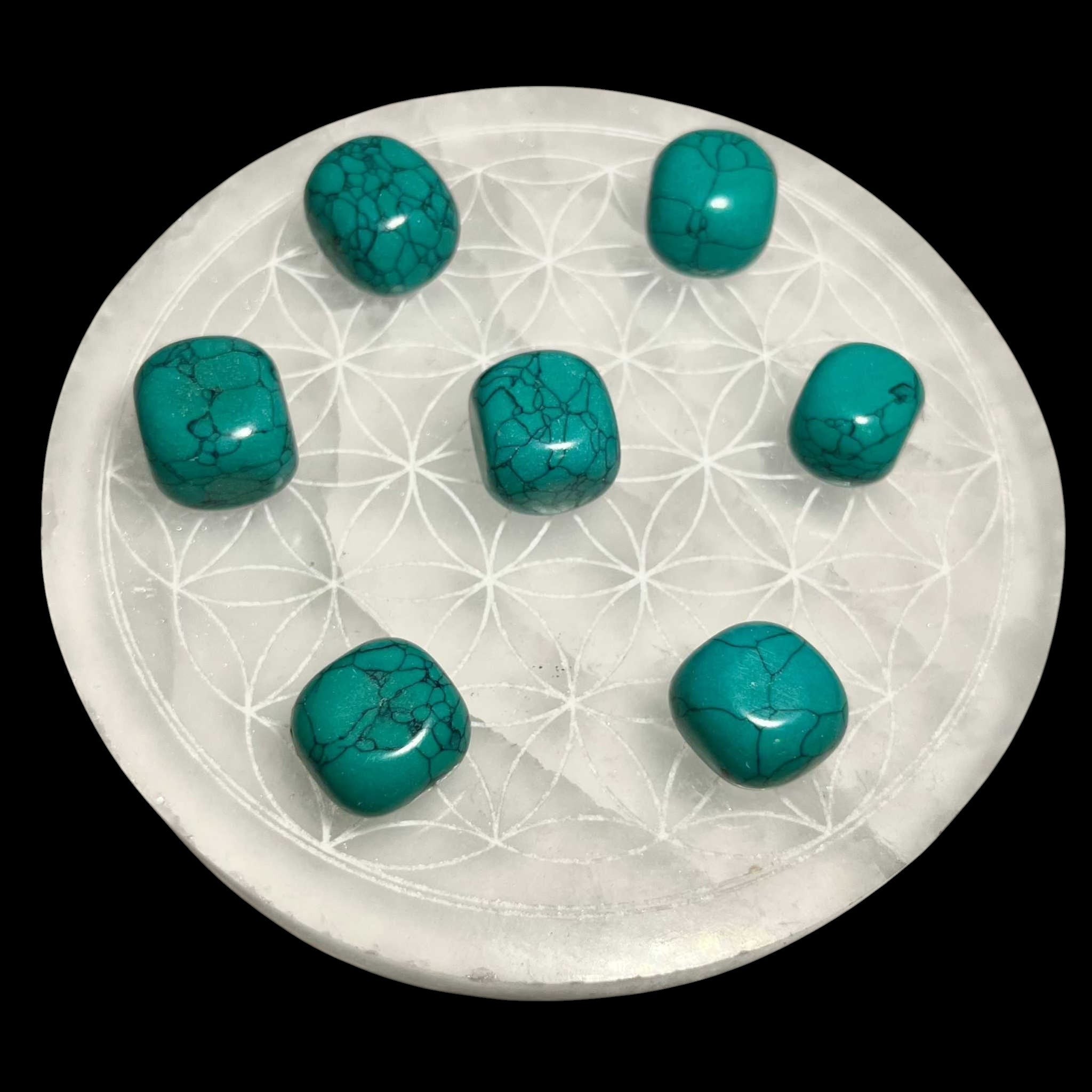 Blue Howlite Tumbled stone