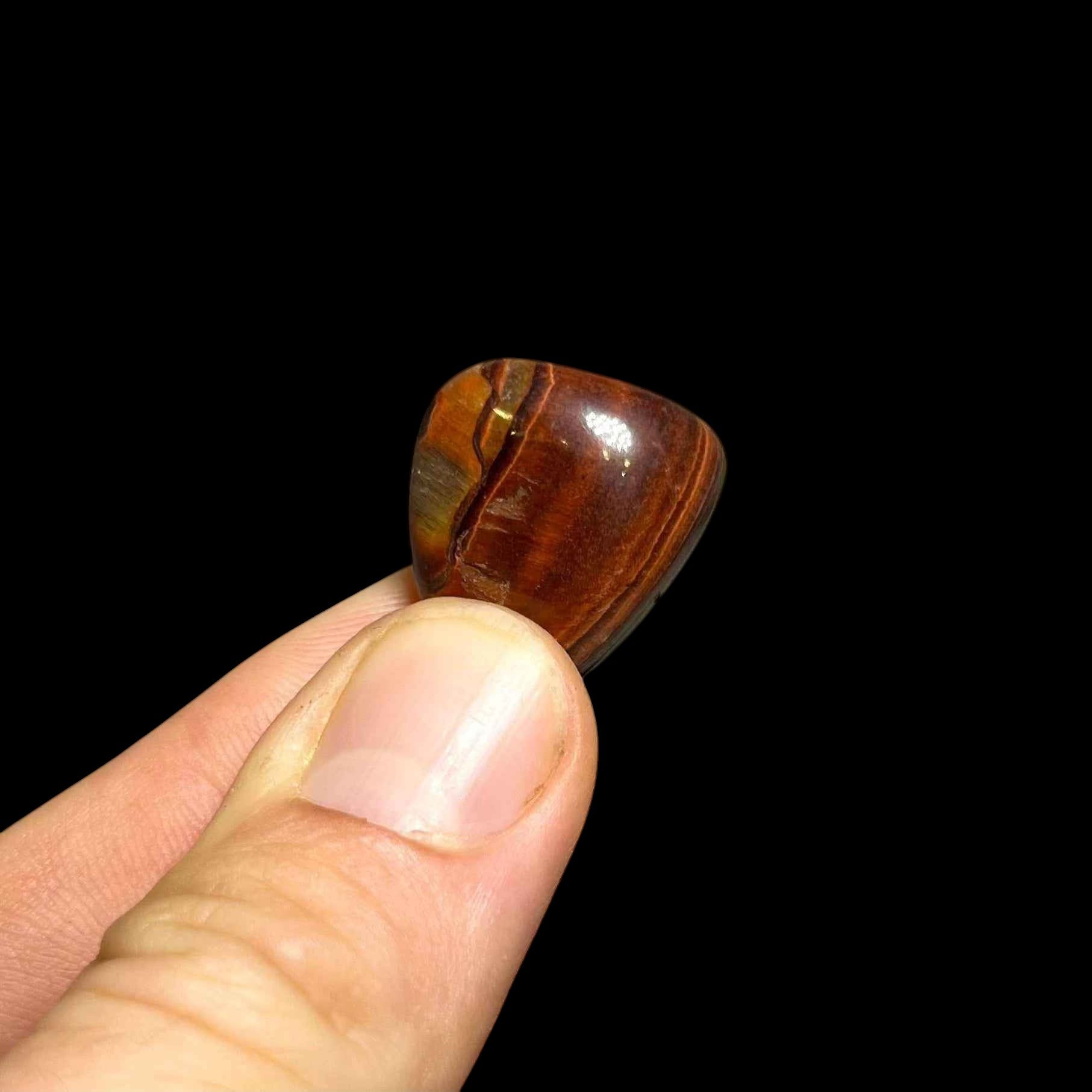 Red Tiger Eye Tumbled Pocket Stone