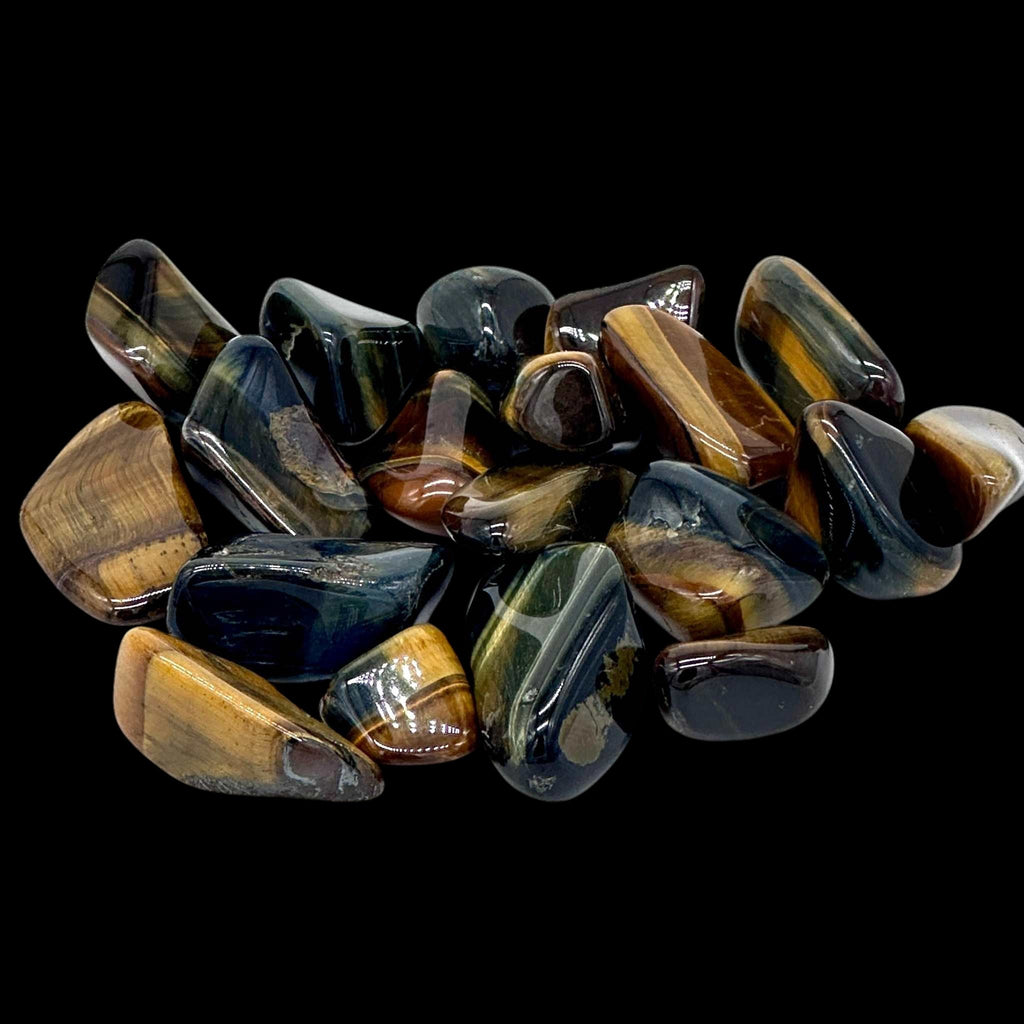 Blue Tiger Eye Tumbled Pocket Stone: Hawk’s Eye