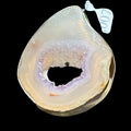 Lavender Agate Geode Slice Ring – Sterling Silver – Size 8
