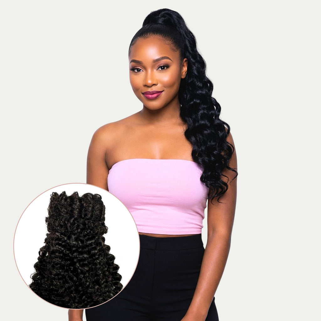 Jerry Curl 100% Human Hair Ponytail Extension by Private Label