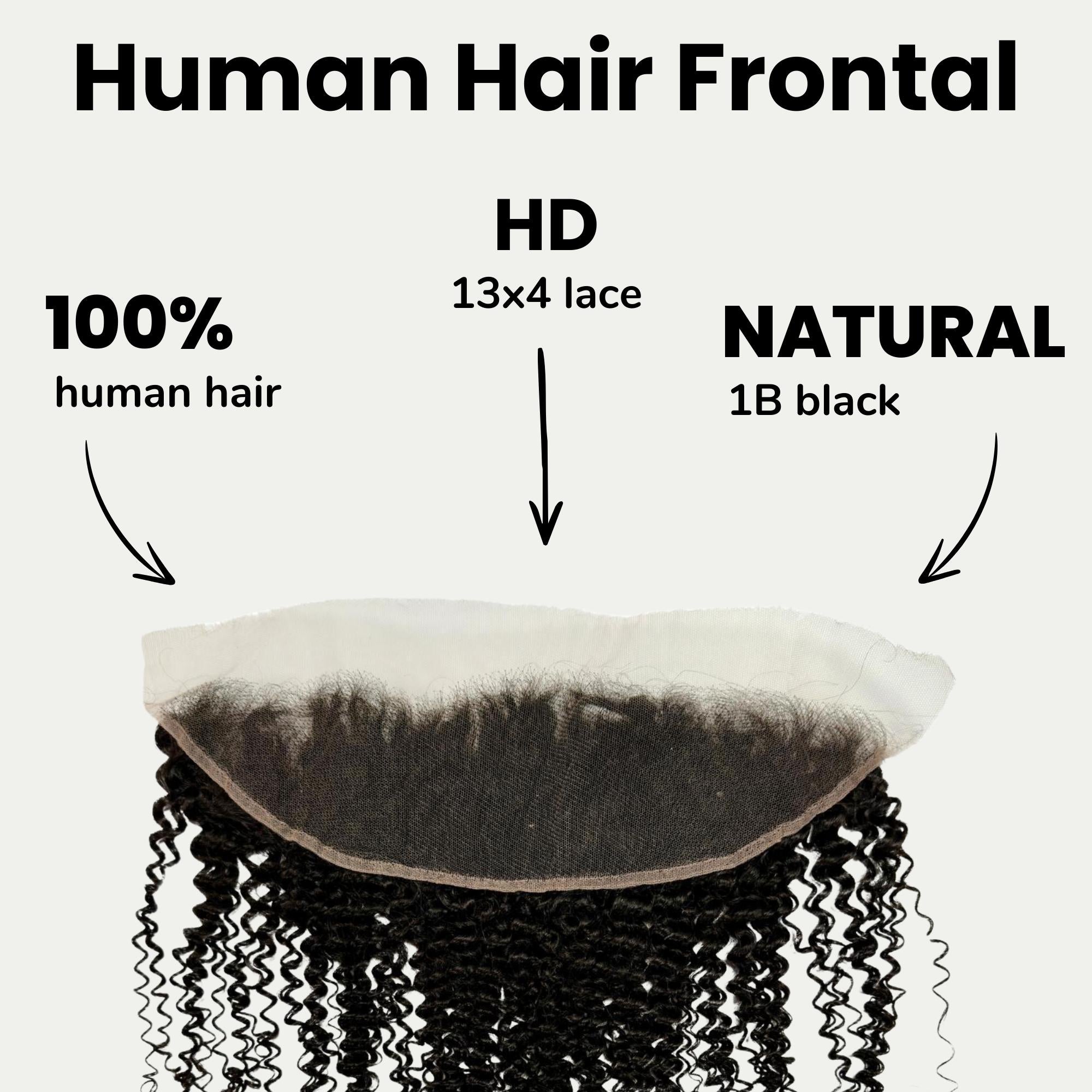 Jerry Curl 13x4 HD Lace Human Hair Frontal by Private Label