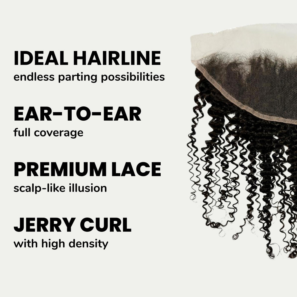 Jerry Curl 13x4 HD Lace Human Hair Frontal by Private Label