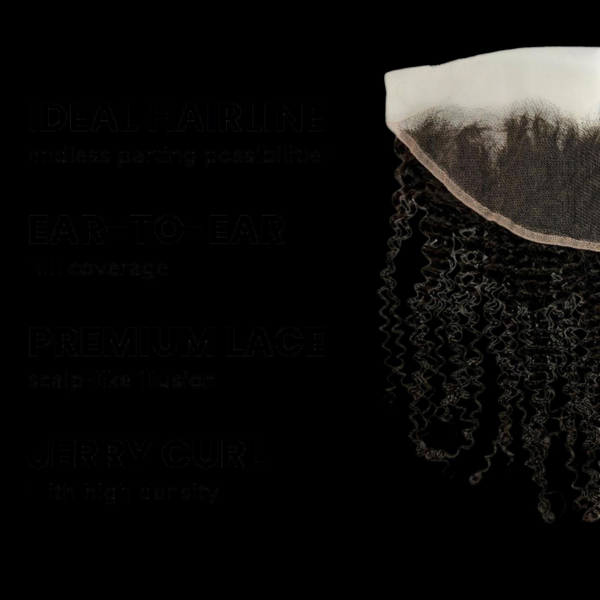 Jerry Curl 13x4 HD Lace Human Hair Frontal by Private Label