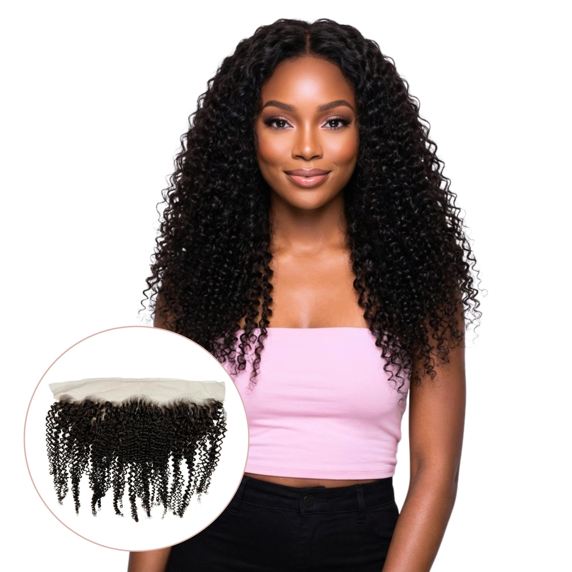 Jerry Curl 13x4 HD Lace Human Hair Frontal by Private Label