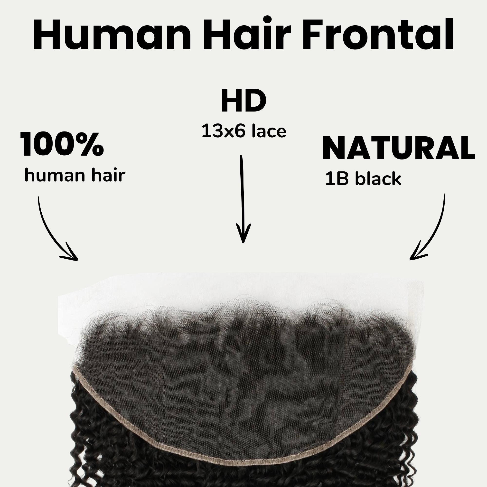 Jerry Curl 13x6 HD Lace Human Hair Frontal by Private Label