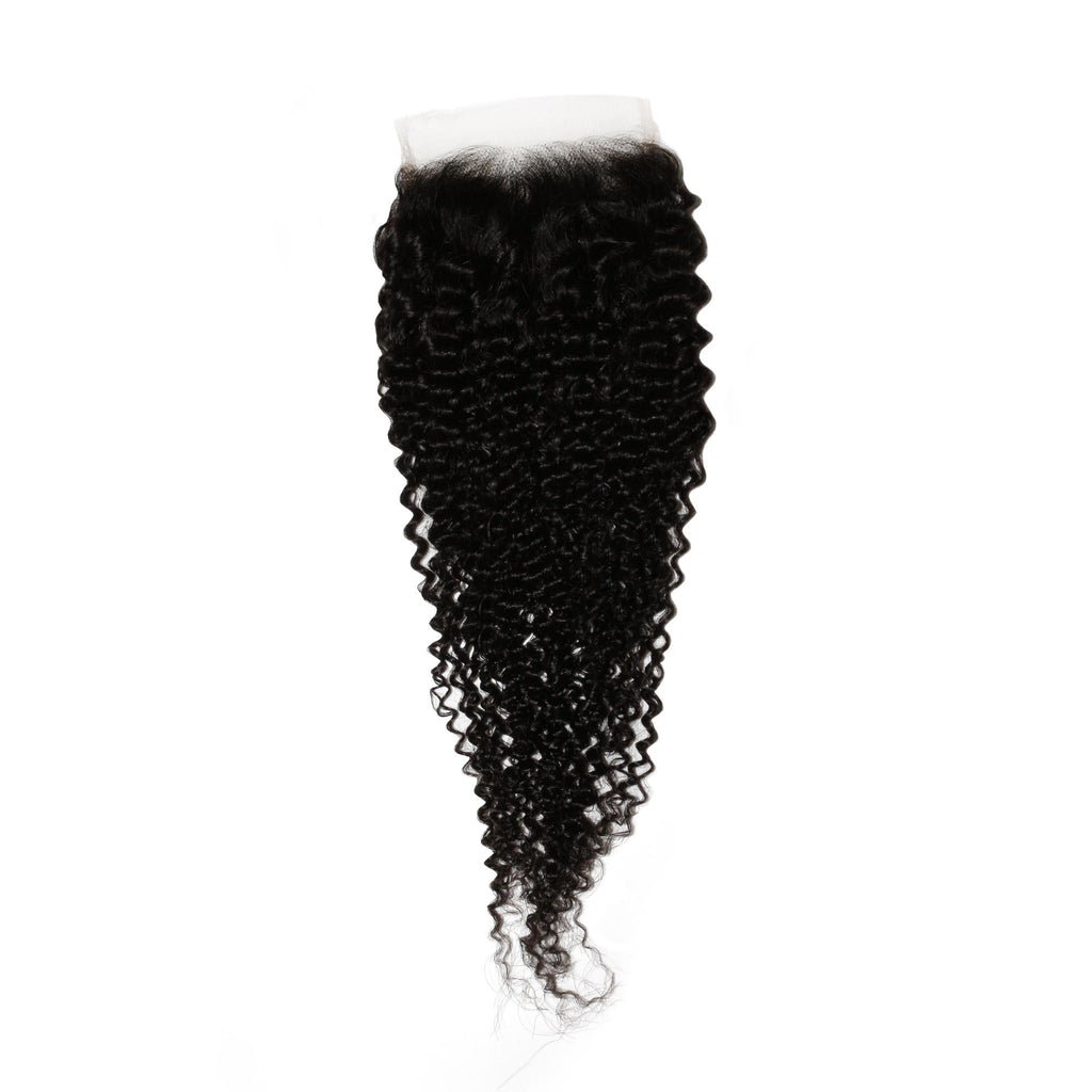 Jerry Curl 4x4 Transparent Lace Human Hair Closure by Private Label