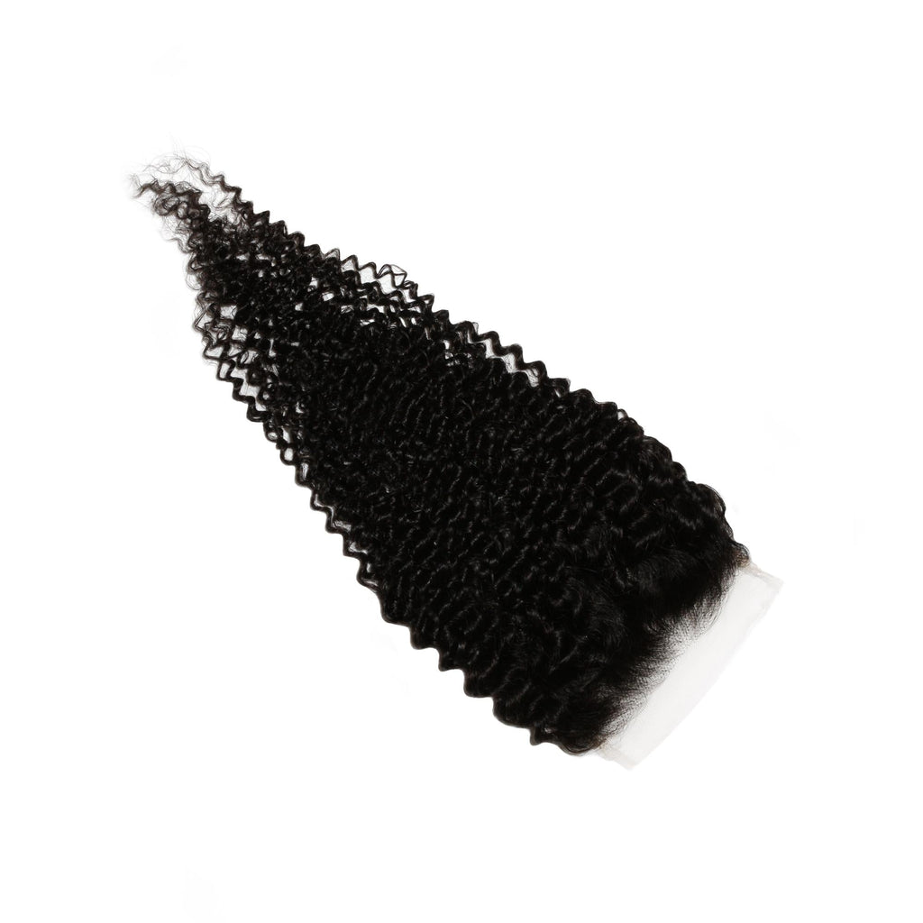Jerry Curl 4x4 Transparent Lace Human Hair Closure by Private Label
