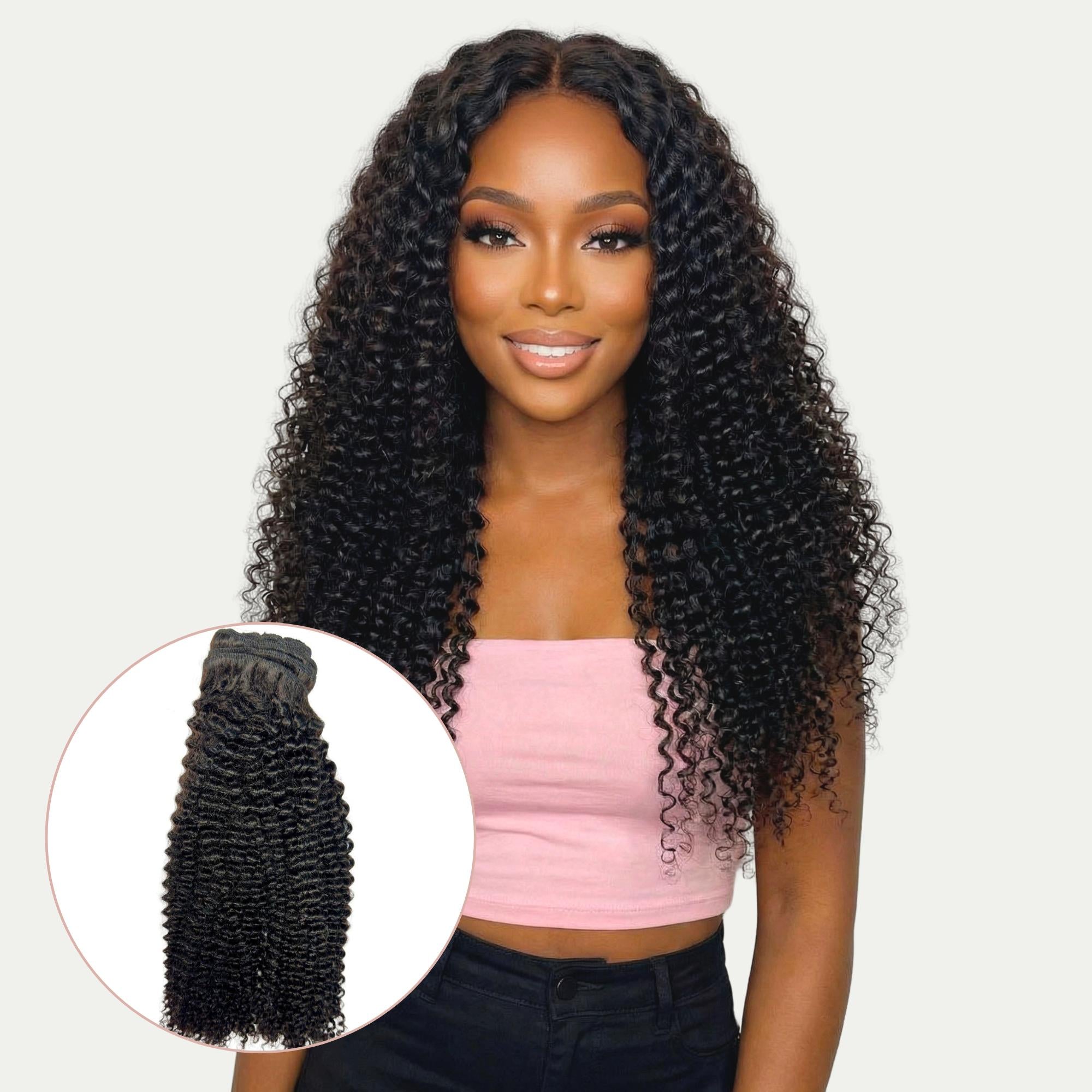 Jerry Curl Clip-In 100% Human Hair Extensions by Private Label