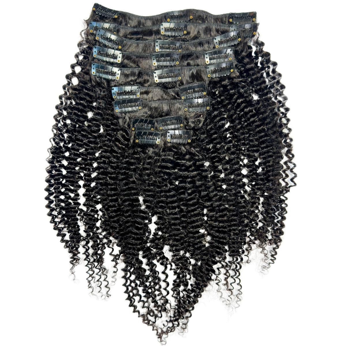 Jerry Curl Clip-In 100% Human Hair Extensions by Private Label