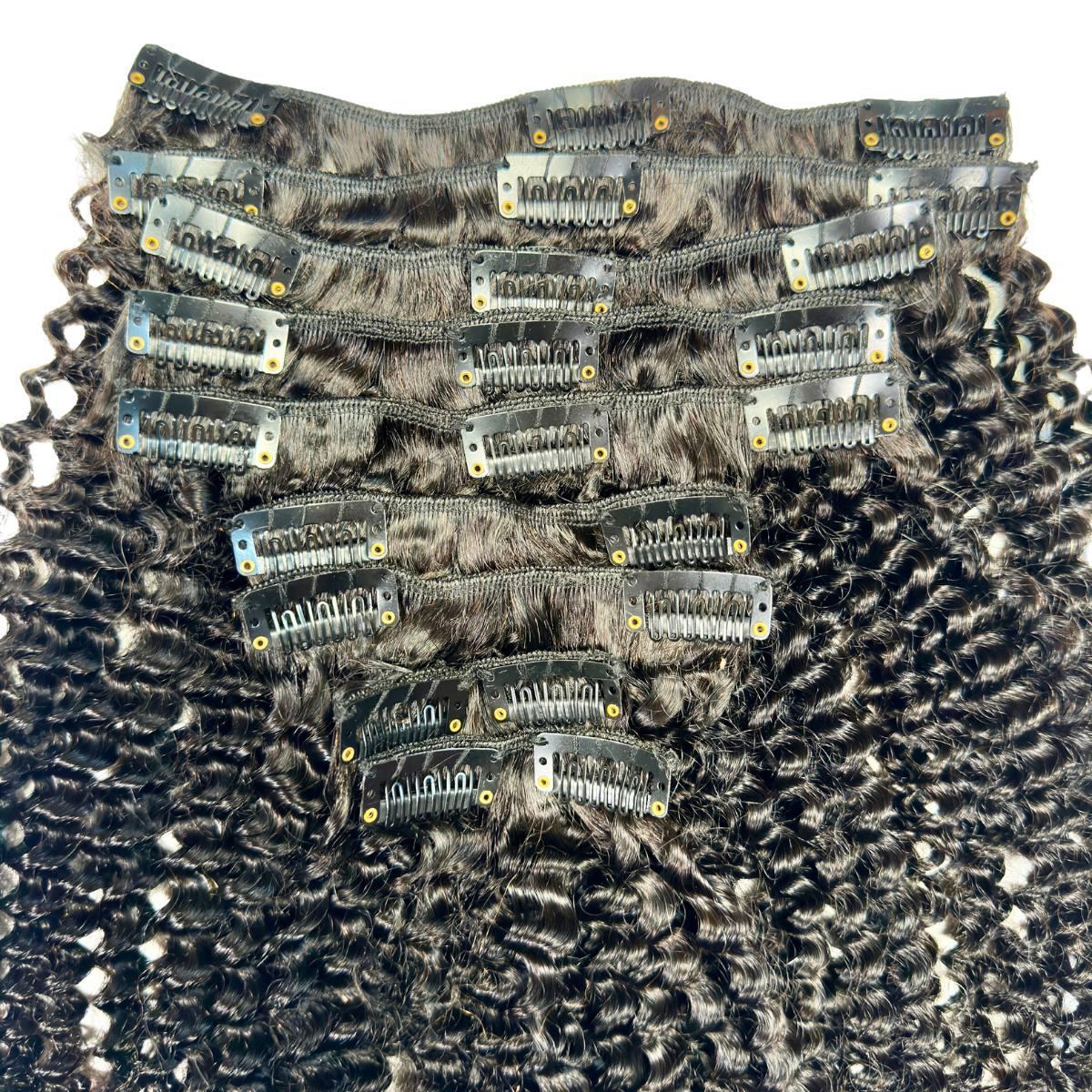 Jerry Curl Clip-In 100% Human Hair Extensions by Private Label