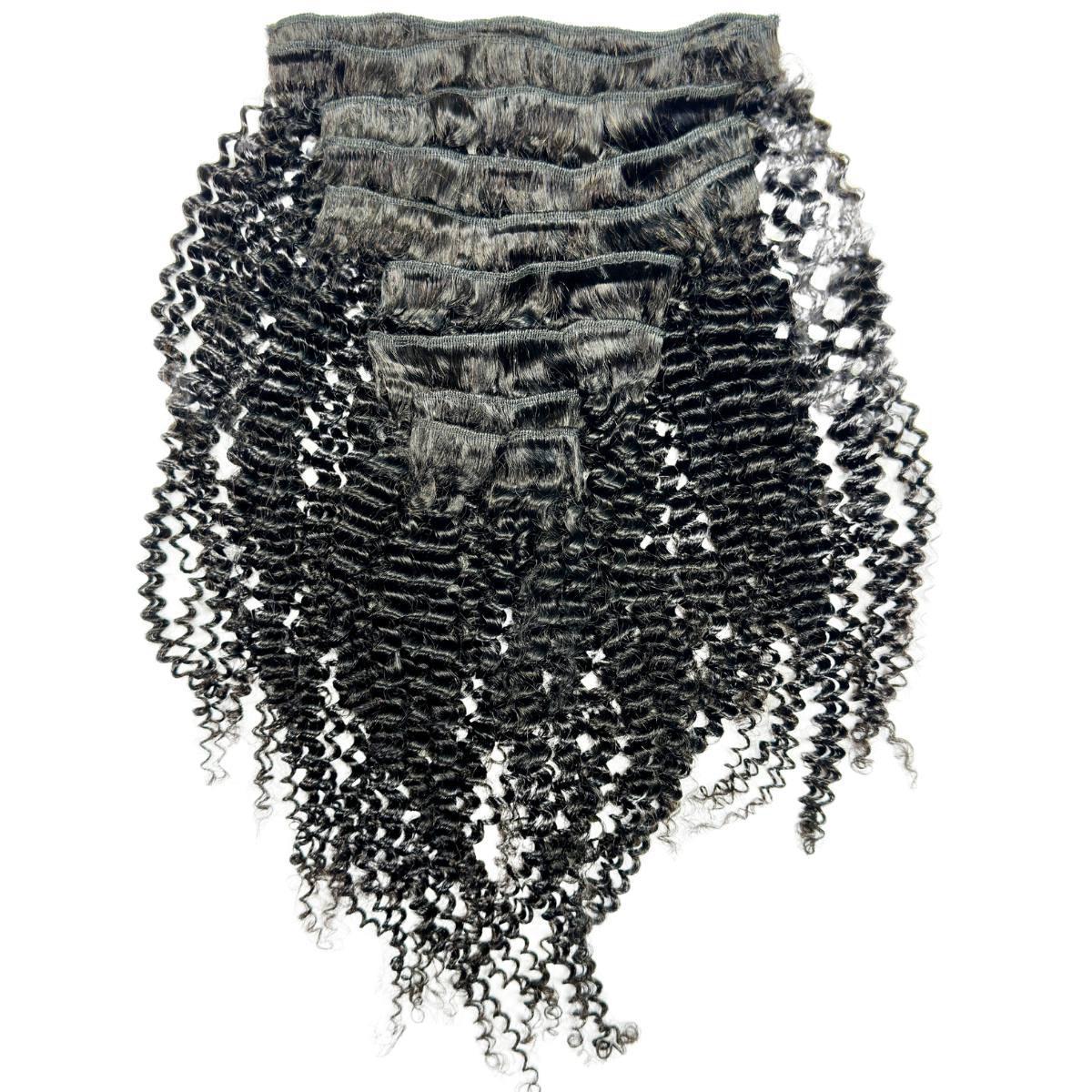 Jerry Curl Clip-In 100% Human Hair Extensions by Private Label