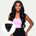 Jet Black Body Wave 13x6 HD Lace Human Hair Frontal by Private Label