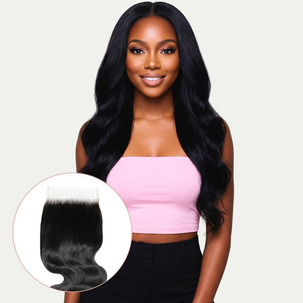 Jet Black Body Wave 5x5 HD Lace Human Hair Closure by Private Label