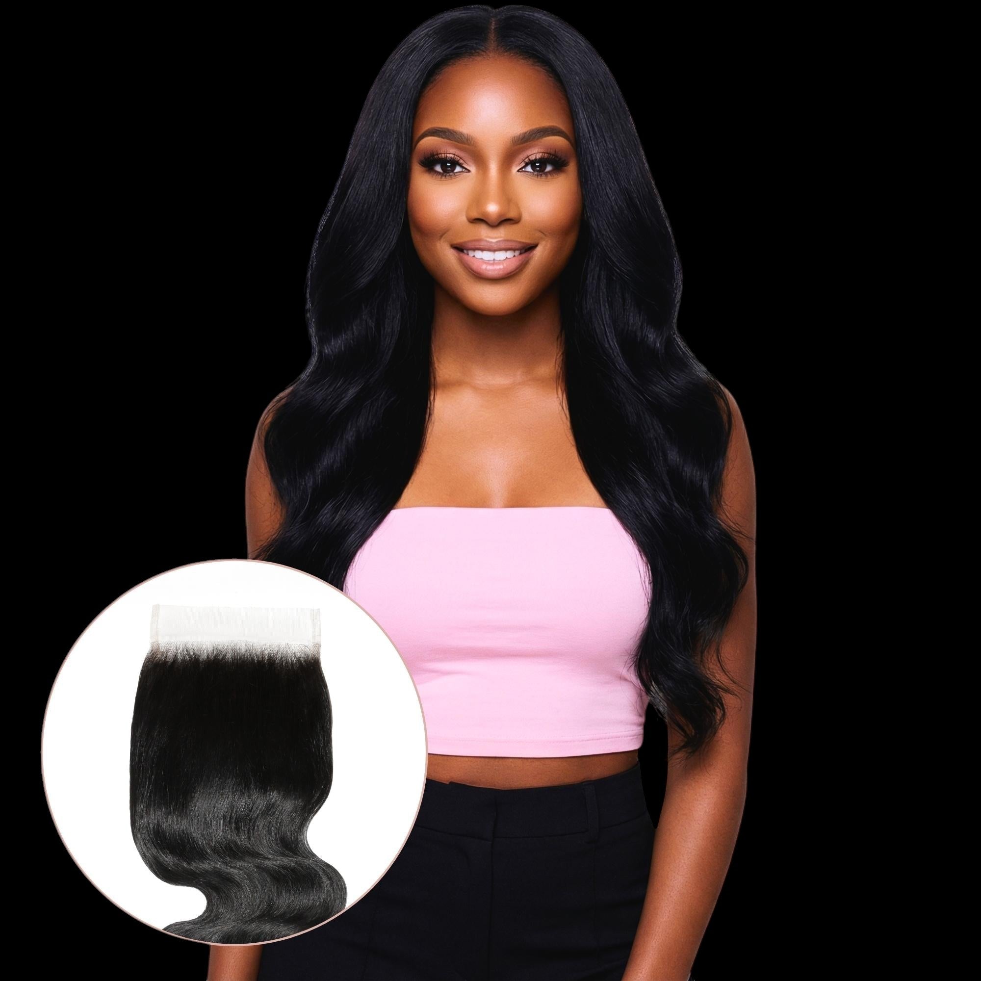 Jet Black Body Wave 5x5 HD Lace Human Hair Closure by Private Label