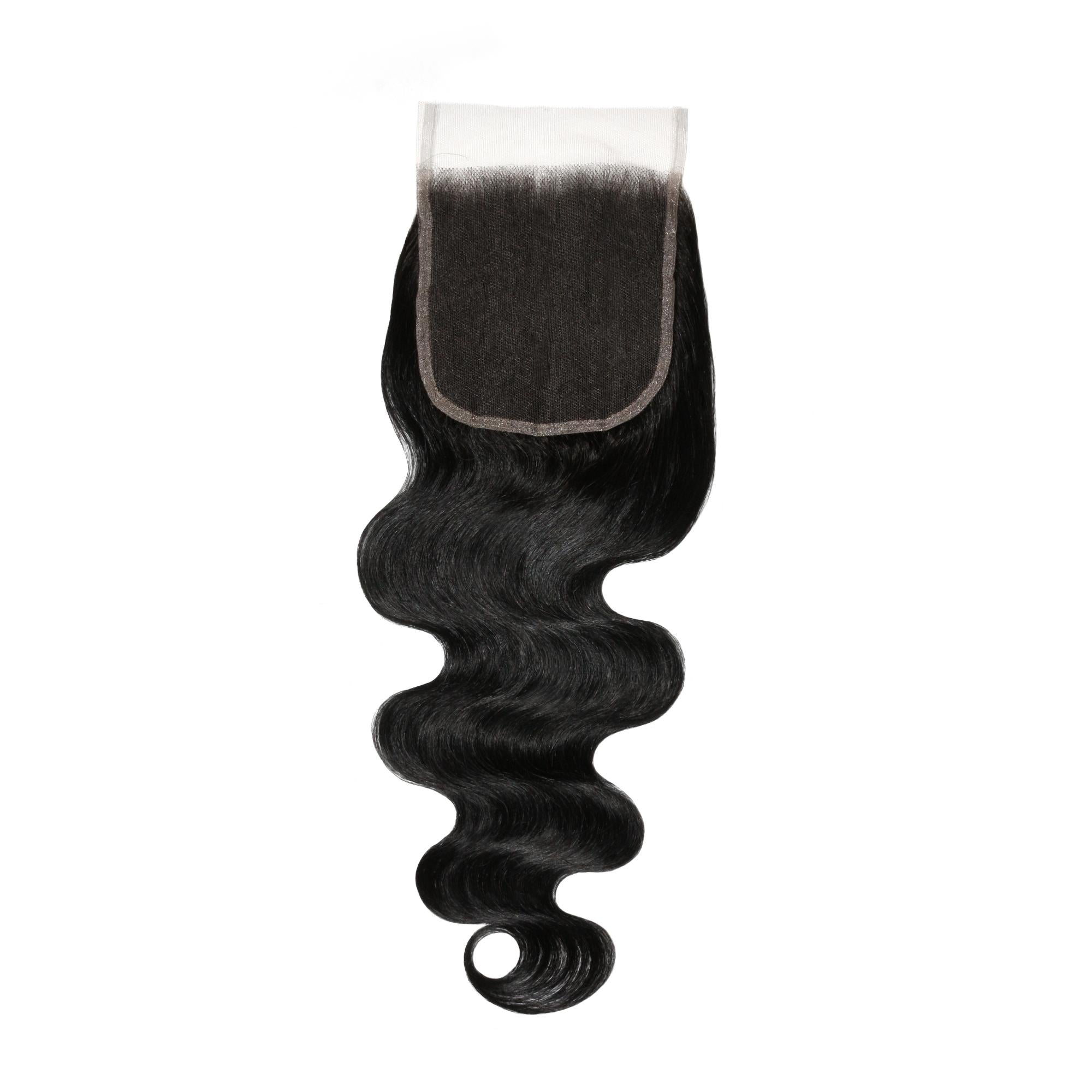 Jet Black Body Wave 5x5 HD Lace Human Hair Closure by Private Label