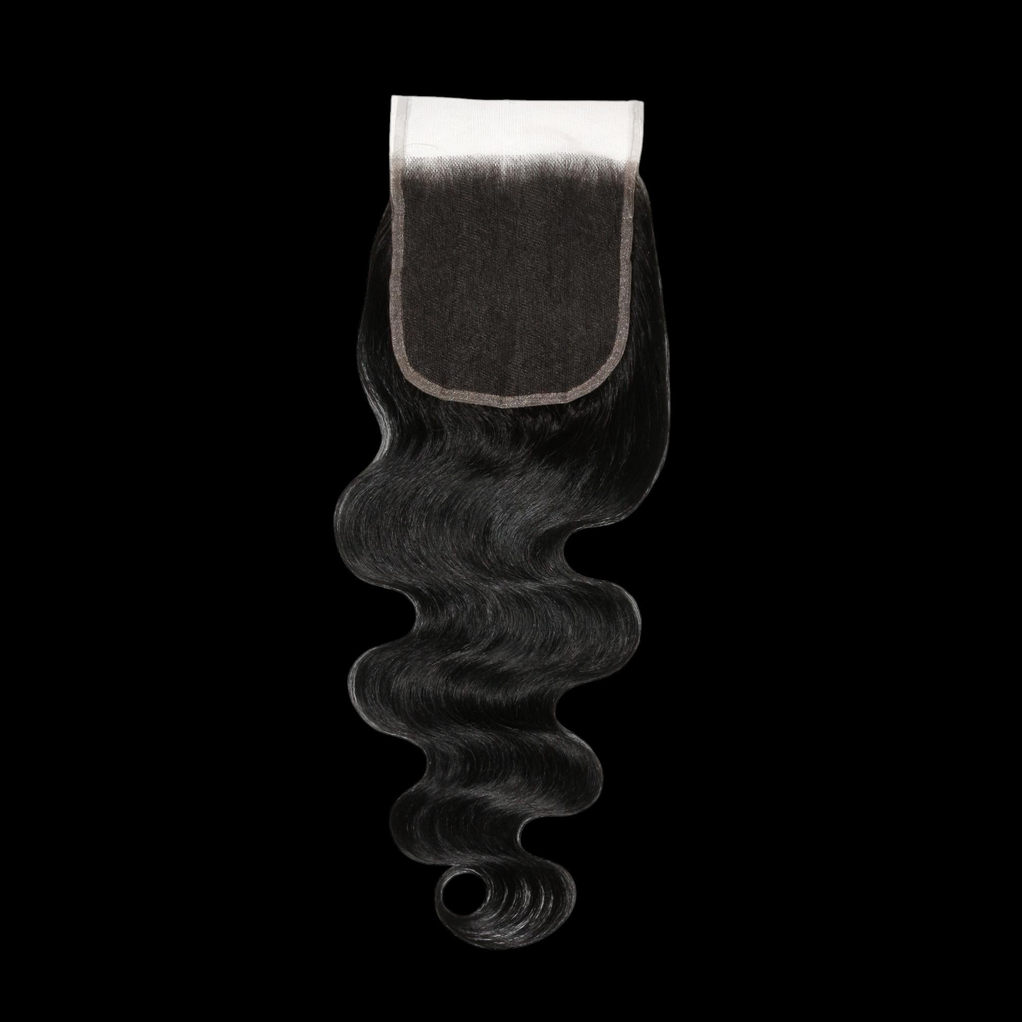 Jet Black Body Wave 5x5 HD Lace Human Hair Closure by Private Label
