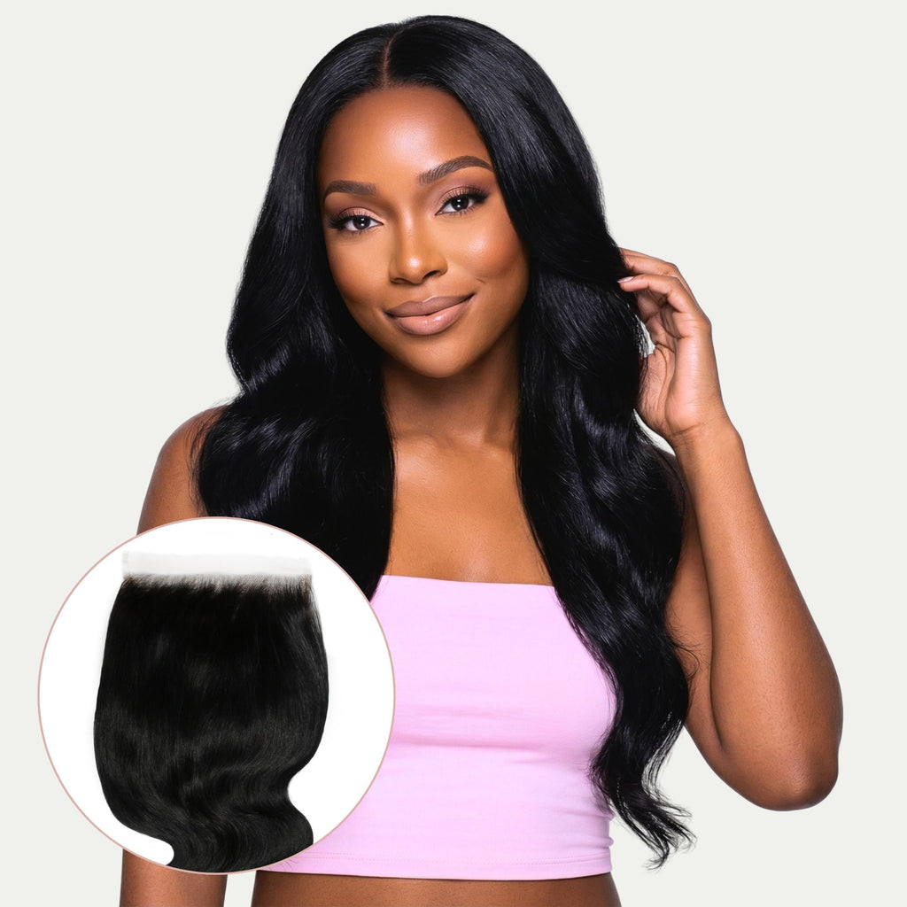 Jet Black Body Wave 6x6 HD Lace Human Hair Closure by Private Label