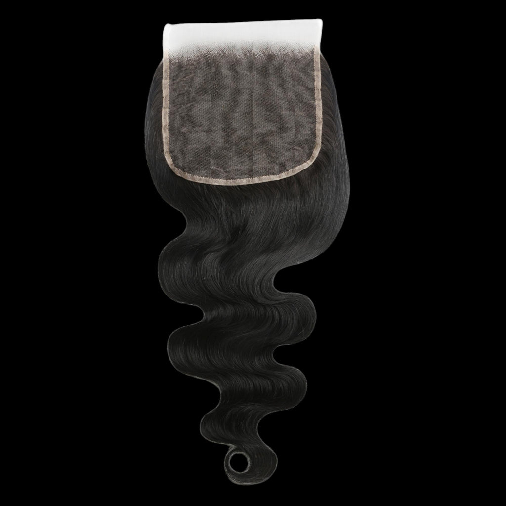 Jet Black Body Wave 6x6 HD Lace Human Hair Closure by Private Label