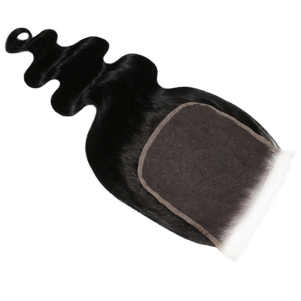 Jet Black Body Wave 6x6 HD Lace Human Hair Closure by Private Label