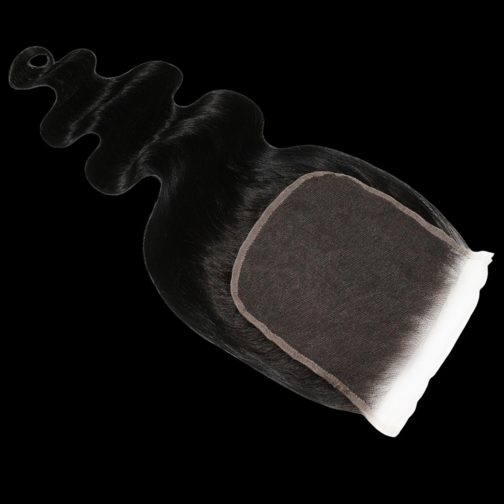 Jet Black Body Wave 6x6 HD Lace Human Hair Closure by Private Label