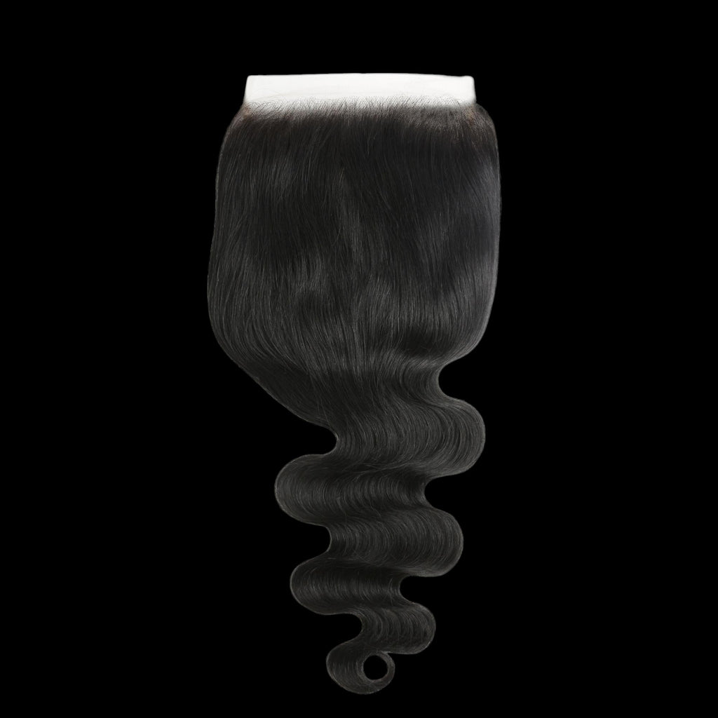 Jet Black Body Wave 7x7 HD Lace Human Hair Closure by Private Label
