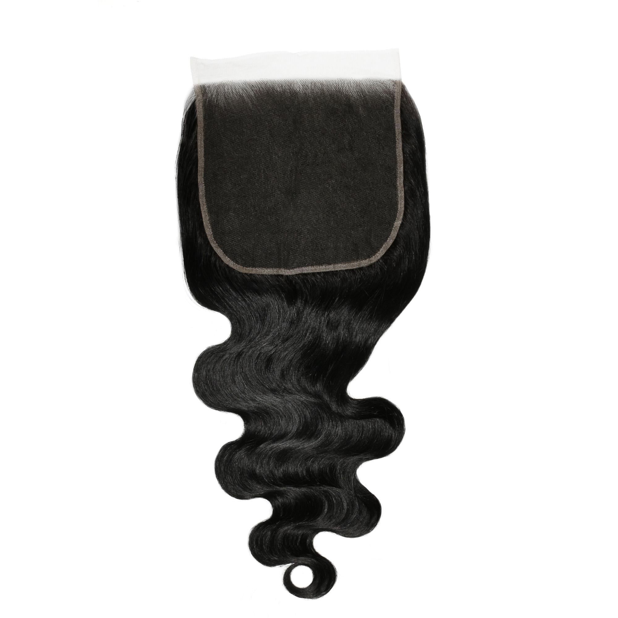 Jet Black Body Wave 7x7 HD Lace Human Hair Closure by Private Label