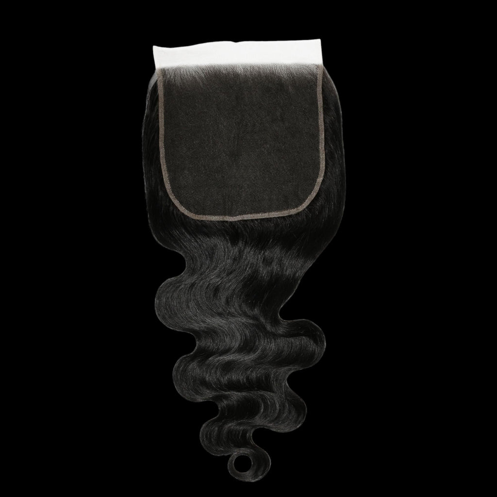 Jet Black Body Wave 7x7 HD Lace Human Hair Closure by Private Label