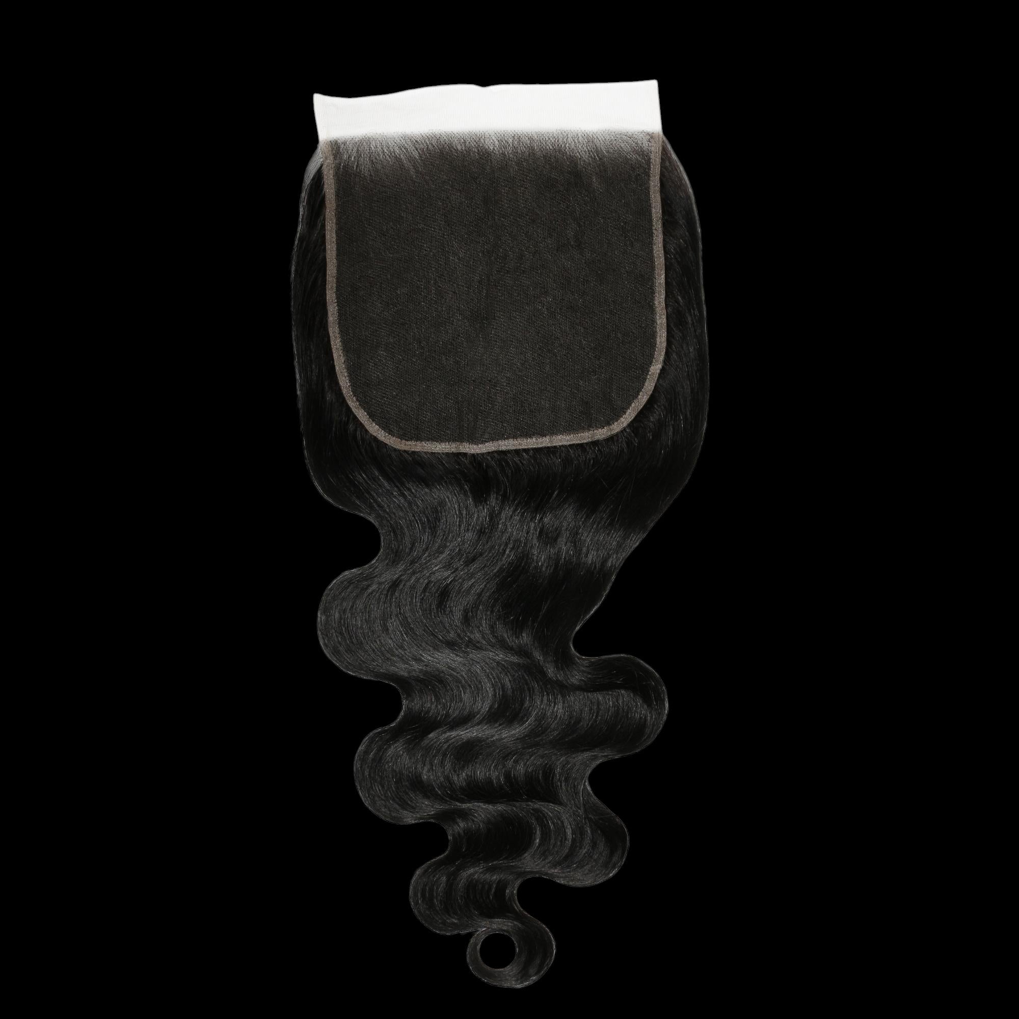 Jet Black Body Wave 7x7 HD Lace Human Hair Closure by Private Label