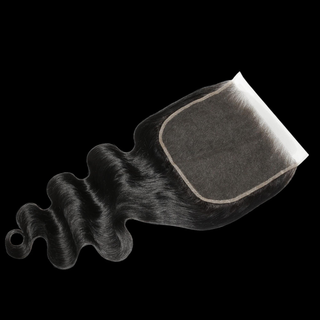 Jet Black Body Wave 7x7 HD Lace Human Hair Closure by Private Label