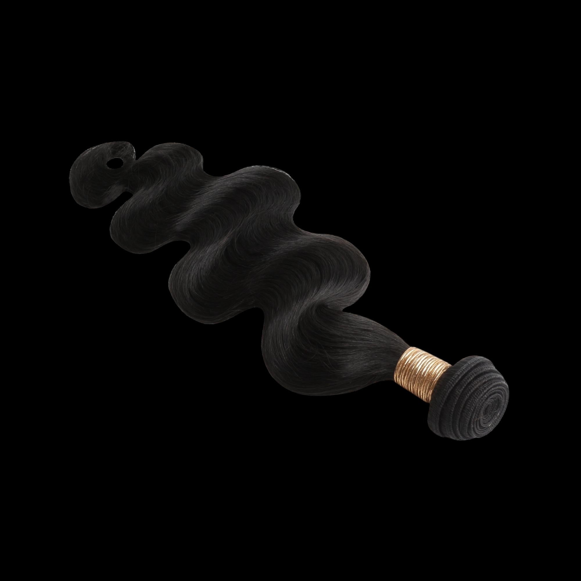 Jet Black Body Wave 100% Human Hair Bundles by Private Label