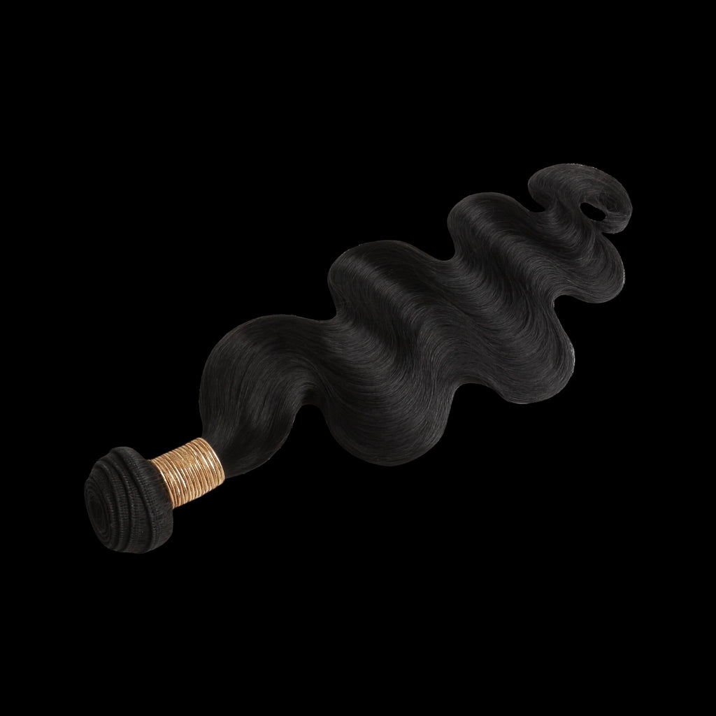 Jet Black Body Wave 100% Human Hair Bundles by Private Label