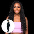 Jet Black Deep Wave Bulk 100% Human Braiding Hair by Private Label
