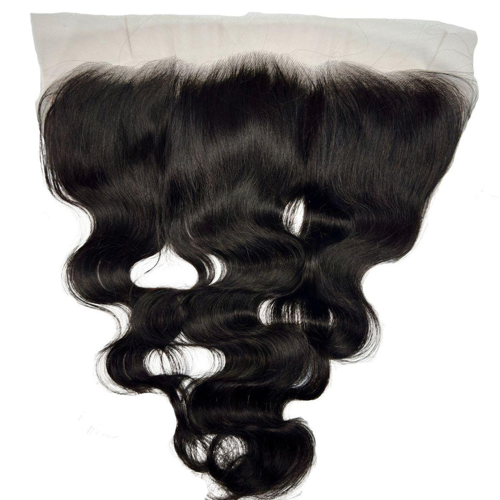 Jet Black Body Wave 13x4 HD Lace Human Hair Frontal by Private Label