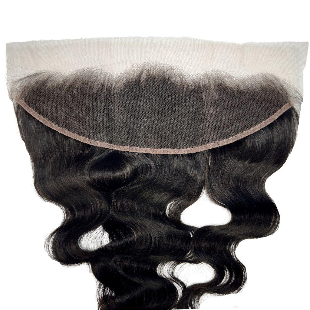 Jet Black Body Wave 13x4 HD Lace Human Hair Frontal by Private Label